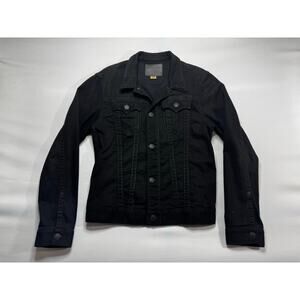 True Religion Men's Danny Core Slim Black Trucker Denim Jacket - Size M